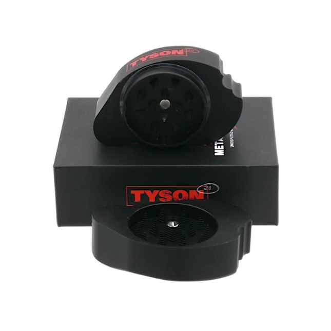Open Tyson 2.0 Grinder with box on white background